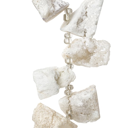 Sedona White Druzy Agate Nugget Beads, 20mm by Bead Landing™